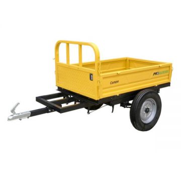 Remorca 500kg minitractor, 1 osie, prindere cupla, roti profil rutier 5.00-12, Campo RM500CT